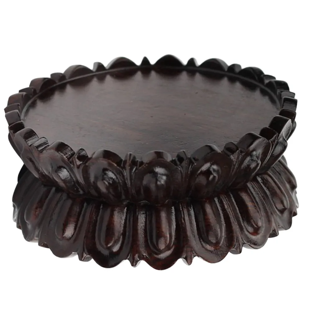 Crystal Ball Display Holder Wooden Lotus Base Stable Stackable Sphere Stand for Crystal Sphere Stone Collector Interior