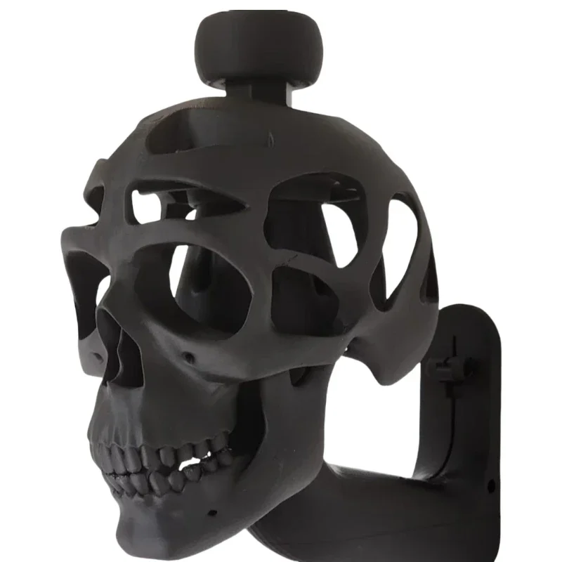 Helmets Holder 3D Skull Wall Mounted Helmets Rack Stand for Helmets Halloween Decoration Helmets Display Rack