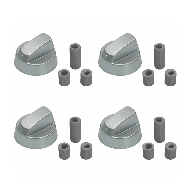 Pack 4 inox color UNIVERSAL kitchen knobs