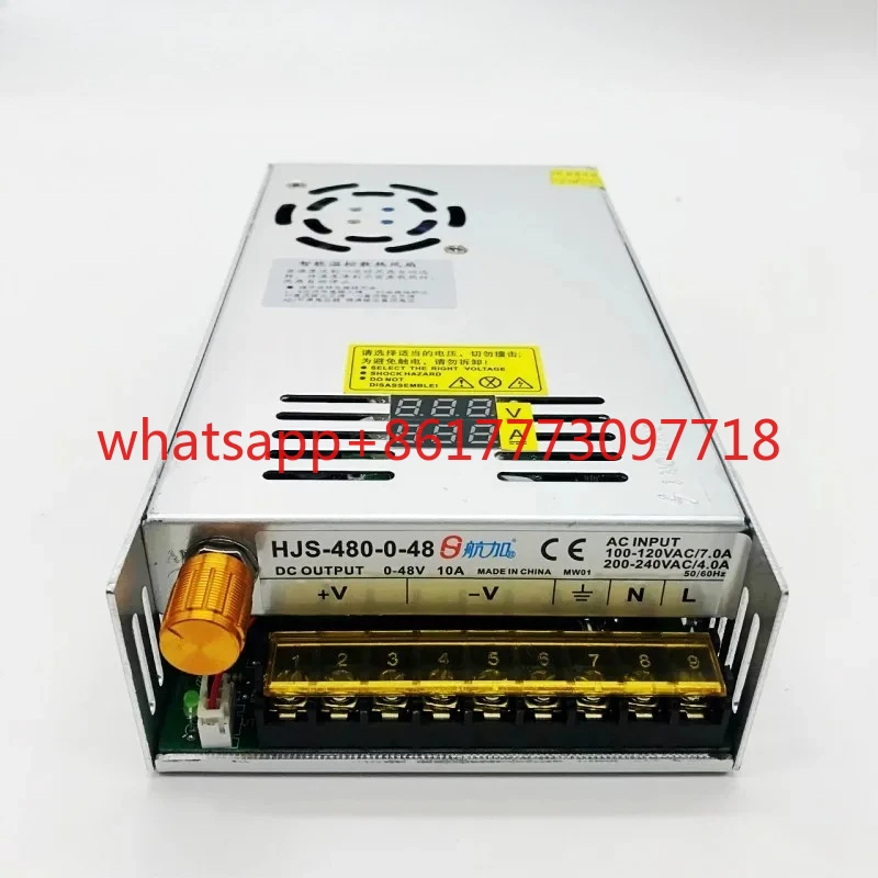 شاشة ديجيتال مزدوجة 0-48V10A480W مع الجهد والتيار شاشة ديجيتال قابلة للتعديل تيار مستمر تحويل التيار الكهربائي HJS-480-0-48 #1