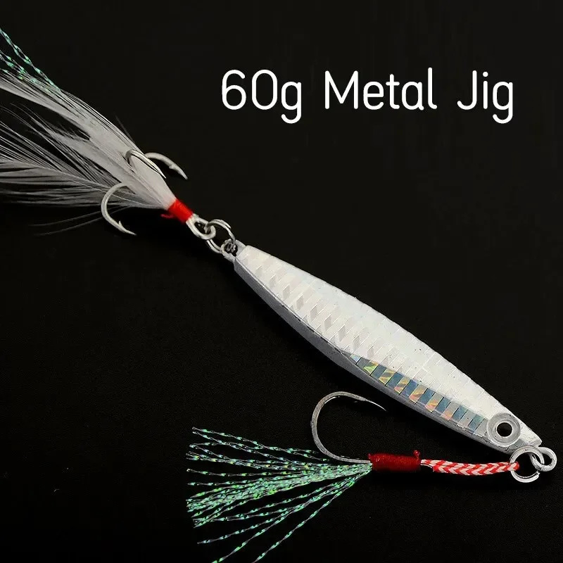 Sea Fishing Slow Jig Metal Jigging Spoon 3D Print Laser Artificial Bait Boat Fishing Jig Lures Super Hard Fish Fishing Lures