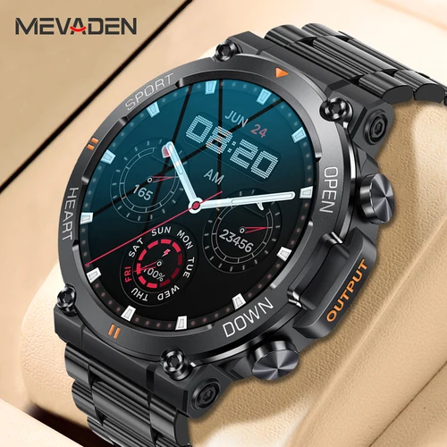 MEVADEN-reloj inteligente MD56 para hombre, accesorio de pulsera resistente al agua con pantalla HD de 1,39 pulgadas, Bluetooth, llamadas, seguimiento de actividad deportiva, Monitor cardíaco, batería de 400mAh