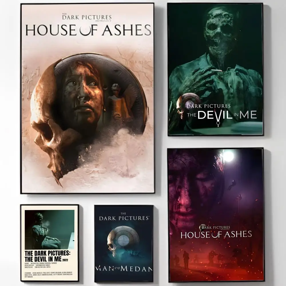 Game Collection The D_dark Pictures Anthology Poster High-definition Art Sticker Self Adhesive Waterproof Home Decoration