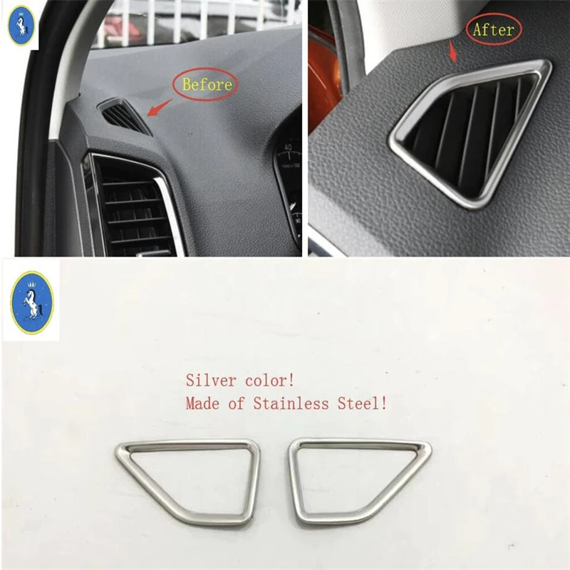 

Inside Air Conditioning AC Outlet Vent Decorative Panel Cover Trim For Skoda Karoq 2018 - 2022 Accessories Interior Refit Kit