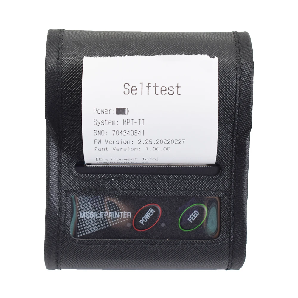 58mm Bag Thermal Printer Portable Mobile Printer leather cover