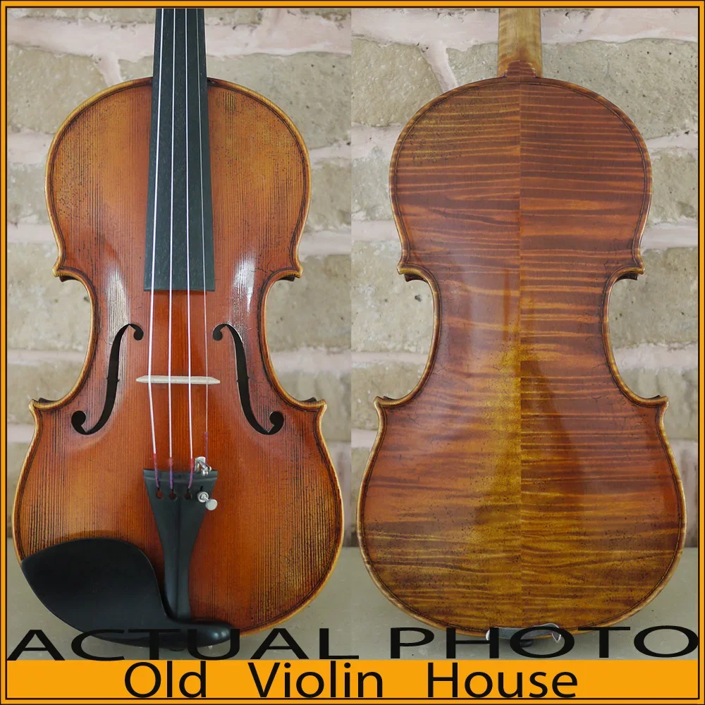 

100% Handmade. Antonio StradIvari 1715 Violin Model . Rich Deep Tone. Antique Oil Varnish, No.1698