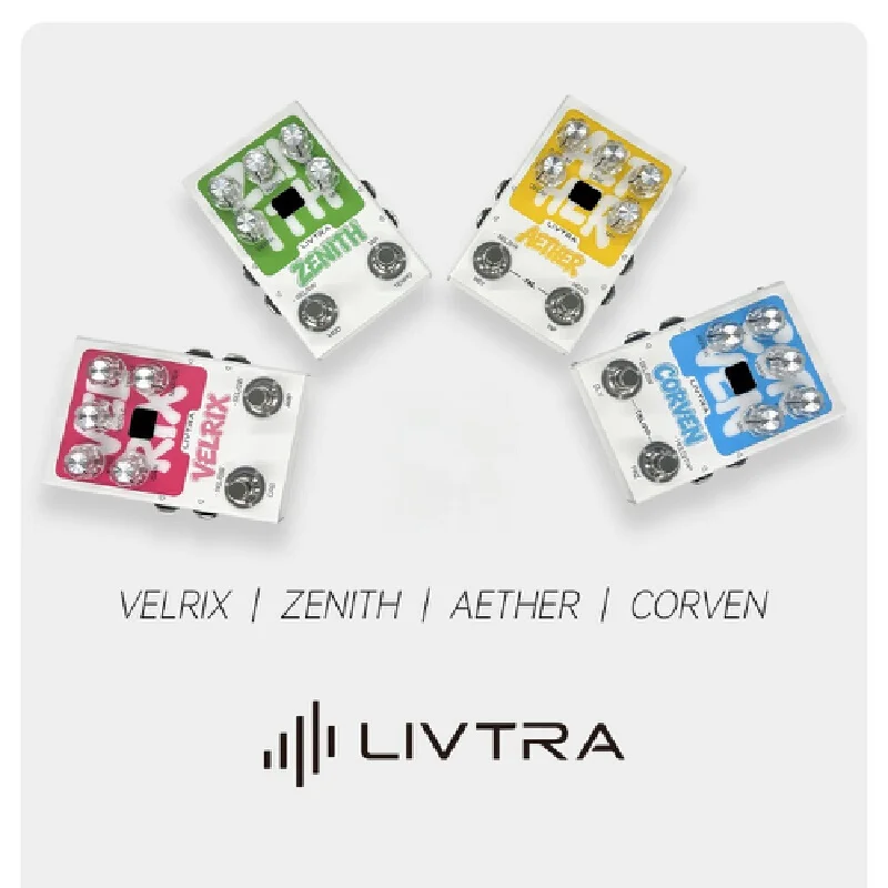 LIVTRA AETHER Guitar Effect Practice Pedal Stereo Modulation/Delay/Reverb Pedal Tap Tempo Professional Electric Guitar Accessory