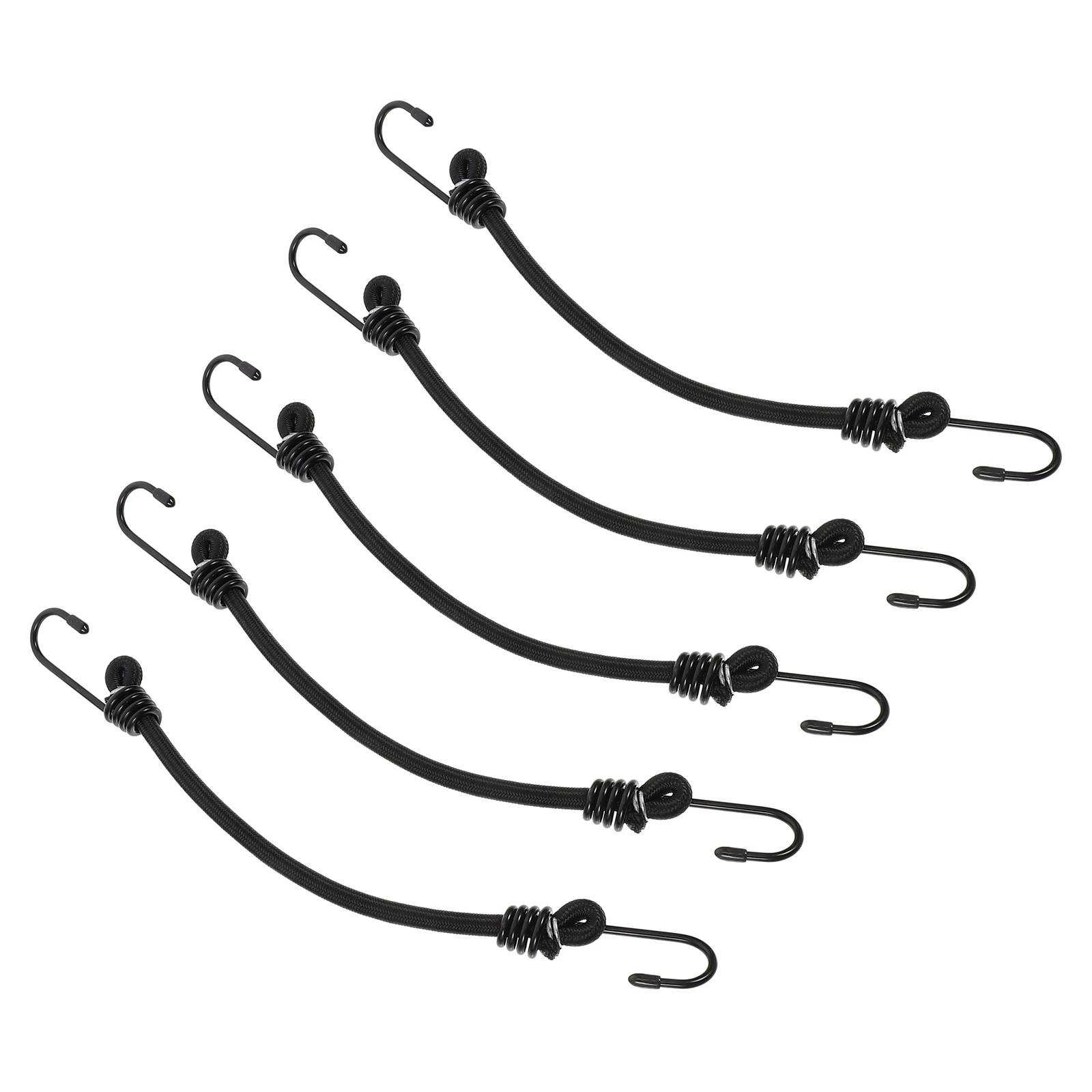 

5pcs Luggage Fixing Belt Elastic Cargo Cords Bike Cord Latex Silk Straps Durable Buckle Tie Down Small Size Storage