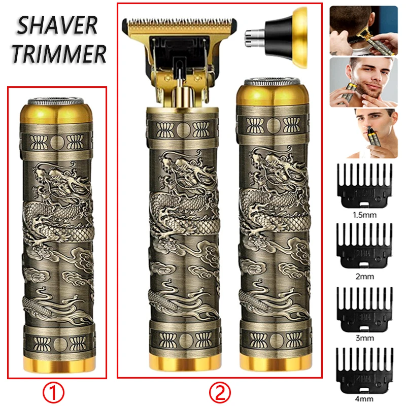 

T9 3in1 Electric Shaver Rechargeble Hair Trimmer for Men Electric Hair Clipper Oil Shaving Head Electric Pusher Carving Care