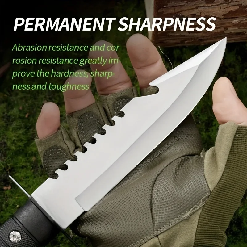 US Outdoor Military Tactical Stainless Steel Fixed Blade Knife Essential Self Defense Combat Camping EDC Outdoor Hunting Tools