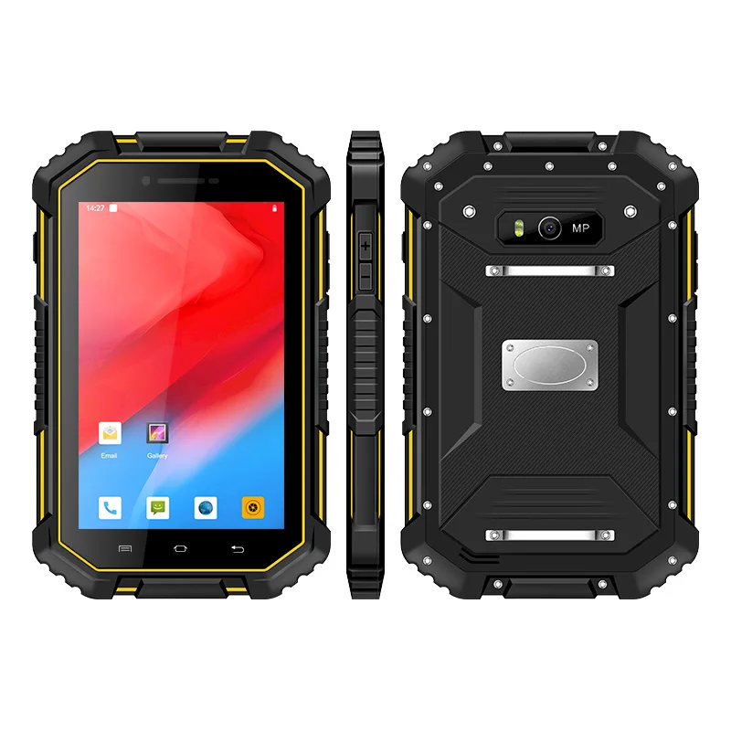 Rugged Tablet UNIWA HV3 4GB RAM 64GB ROM NFC Mobile Phone IP67 7.0 Inch FHD Android 9.0 13MP 8000mAh Battery Cellphone