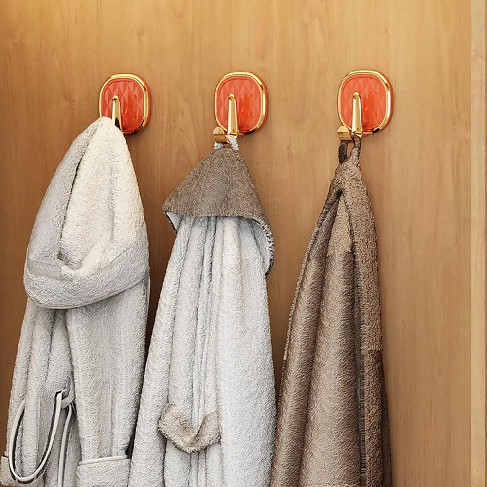 1/2/4/5/10pcs Strong Adhesive Wall Hooks Mounted Door Key Cloth Coat Bathroom Robe Hanger Kitchen Hardware Rack Shelf Bag Hook