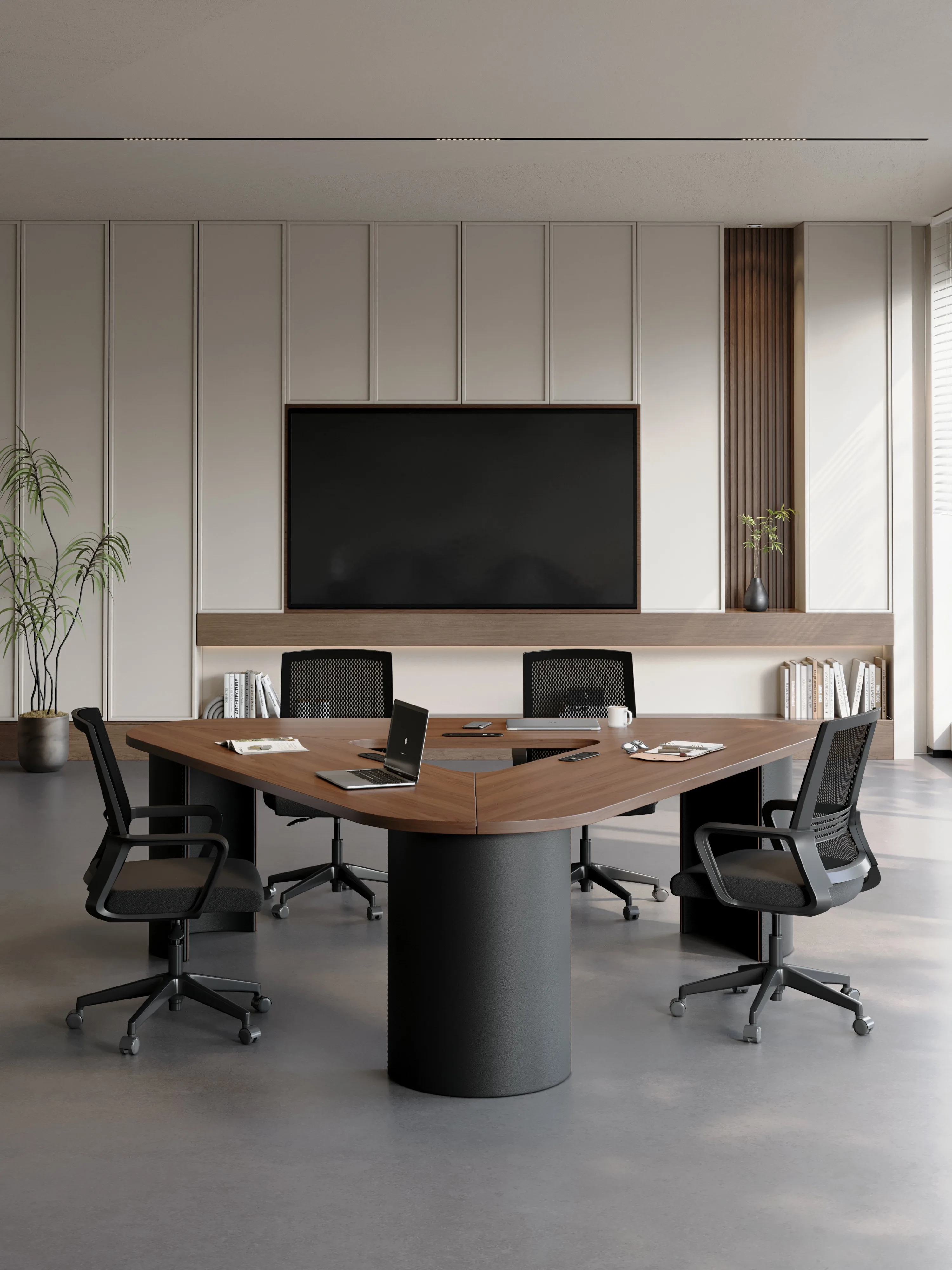 Modern Business Triangle Conference Table For Conference Room Meeting Room Office Meeting Table