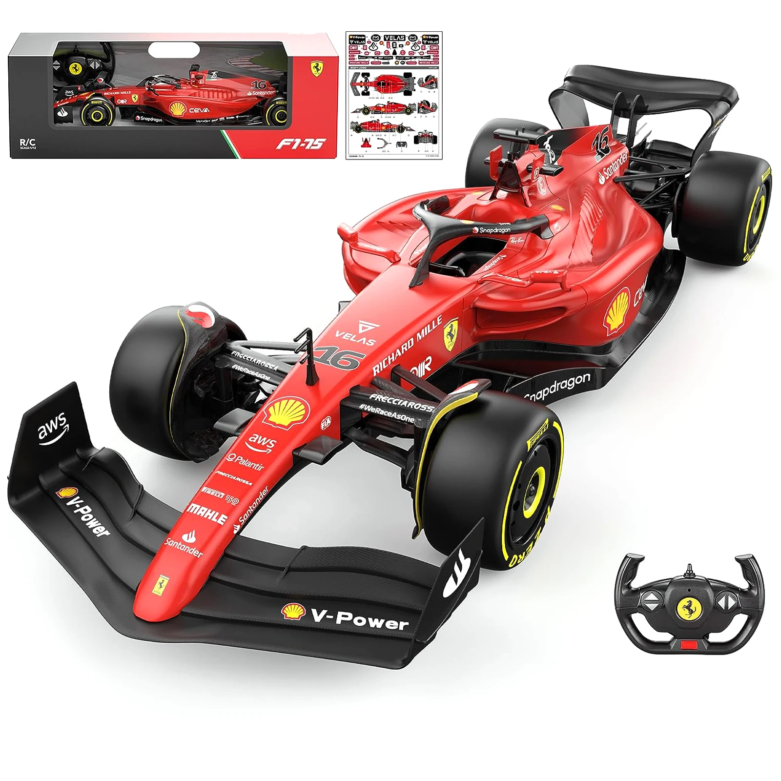 RC Car Mercedes-AMG F1 W11 EQ 1:12 Scale 1:18 Radio Remote Control Toy Racing Car Model Auto Machine Gift for Kids Adults Rastar