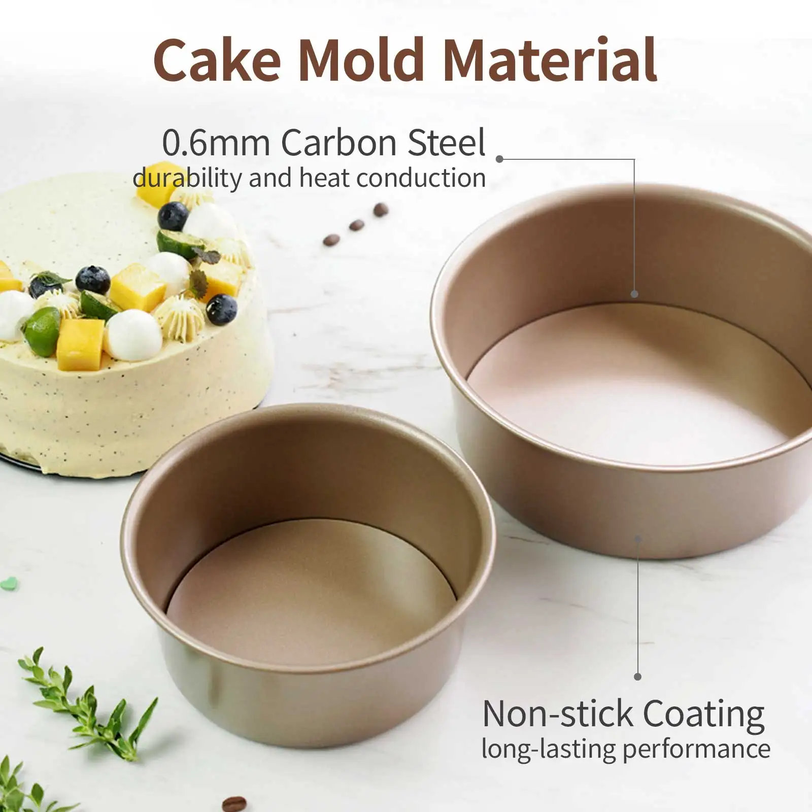 Non-Stick Springform Cake Pan with Removable Bottom – Round Cheesecake Baking Mold, Easy Release, Bakeware Tool