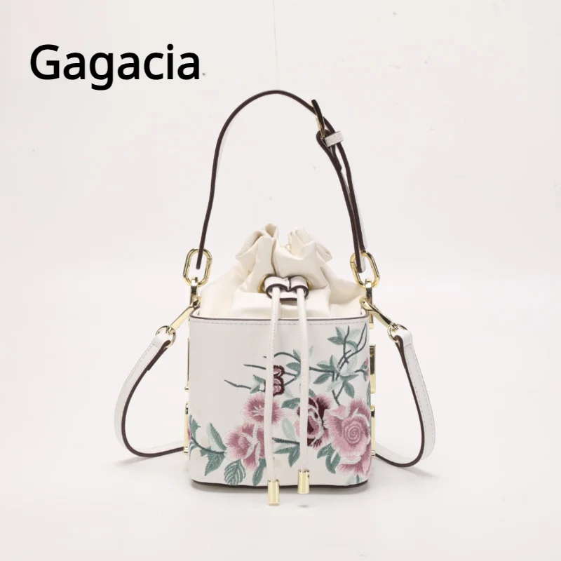 

Gagacia Fashion Small Embossed Chinese Style Shoulder Bag Women 2024 New Handmade Leather Handbag Female Crossbody Bags Purse