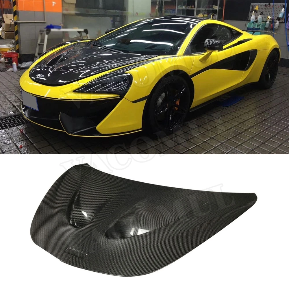 

Передняя крышка капота двигателя из сухого углеродного волокна для McLaren 540C 570S 570GT, кованая карбоновая крышка капота автомобиля, комплект кузова в стиле P1