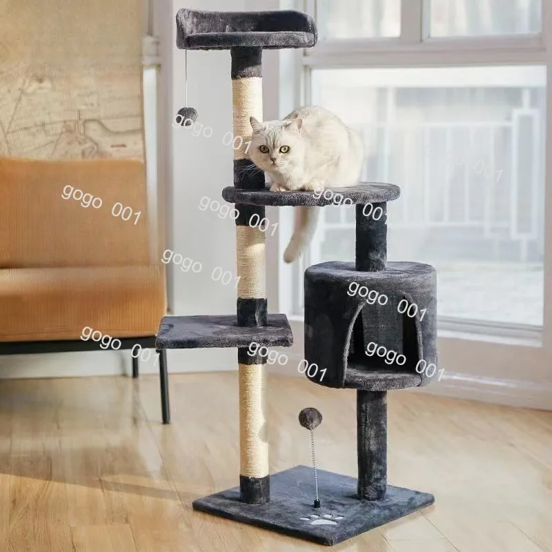 Cat Tree Tower with Condo & Sisal Scratching Post – All-in-One Cat Climbing Stand, Multi-Level Jumping Platform for Kittens