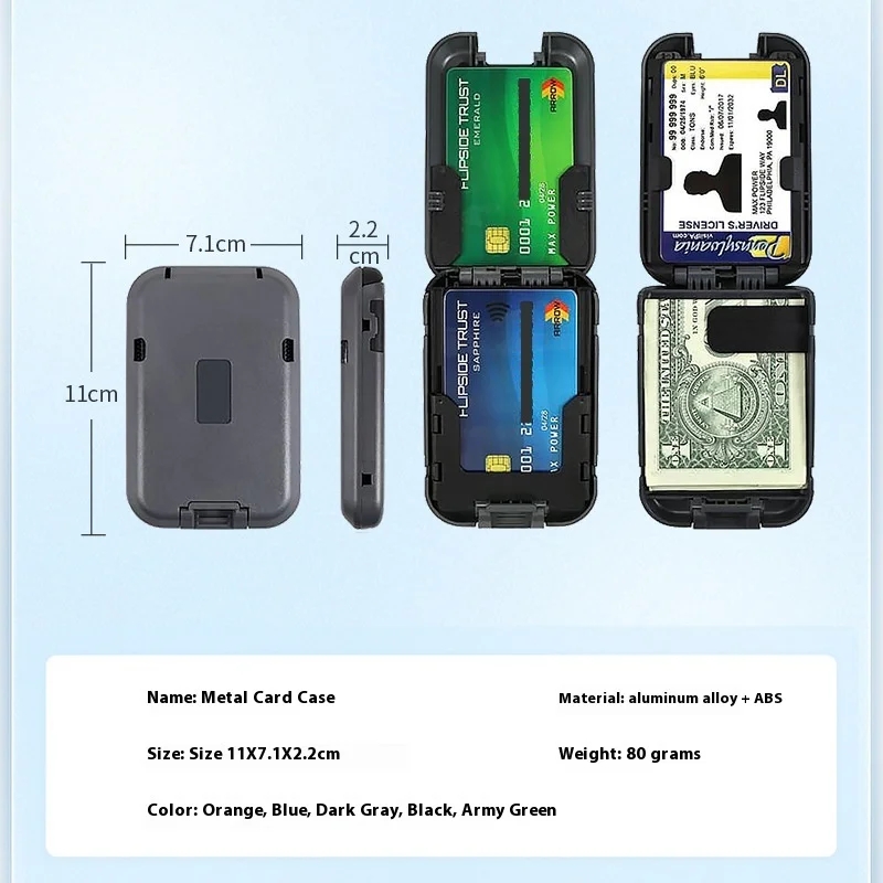 Wallets RFID Blocking Wallet for Men Card Case with Removable Money Clip - Slim, Secure and Crush Resistant