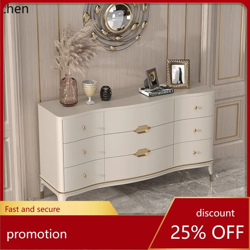 

YFY Living Room Modern Simple Storage Cabinet Bedroom TV Cabinet Solid Wood Drawer Cabinet Chest of Drawers