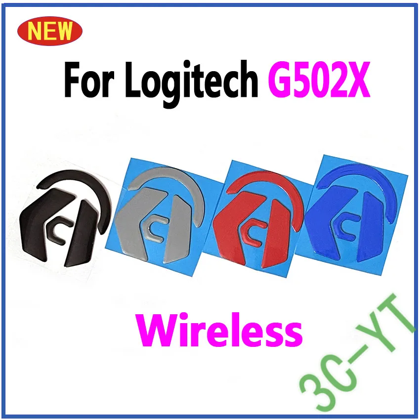 Juego de 2-10 patines de goma para Logitech G502X, con cable, edición inalámbrica, color negro, blanco, gris, rojo y azul