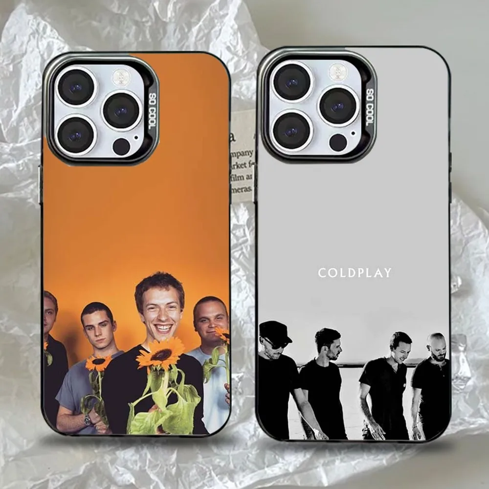 

Moon Music Coldplay Band Phone Case For iPhone 16,15,14,13,12,11,Pro,Max,Plus,Mini,XS,SE Anti Fall Black Matte Hard Bumper