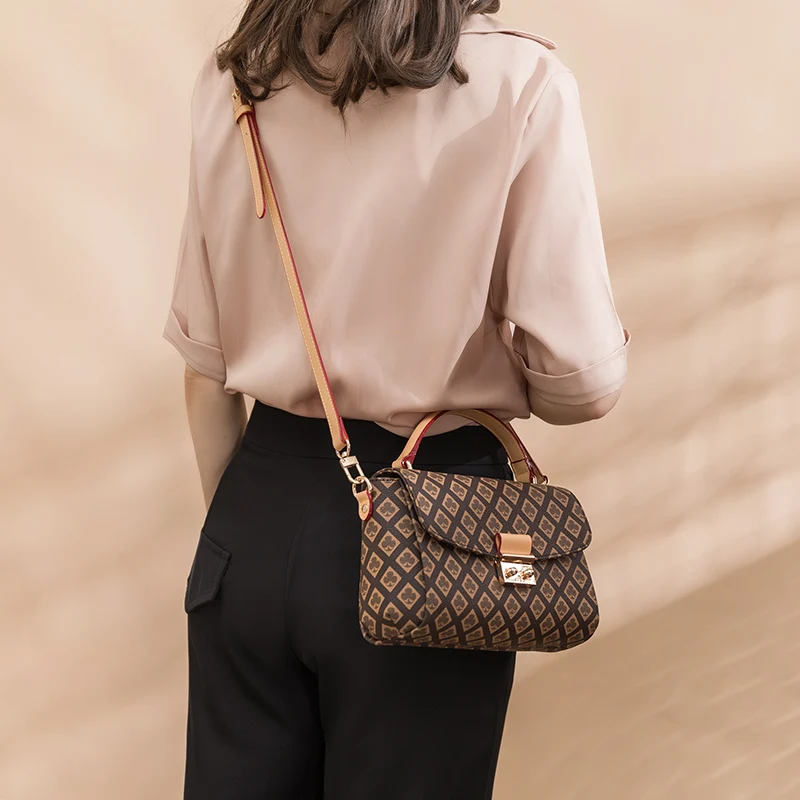 Shoulder Bags For Women 2023 New Luxury With Crossbody Strap And Top Handle Plaid Fashion Vintage Messenger Female Hot Handbags