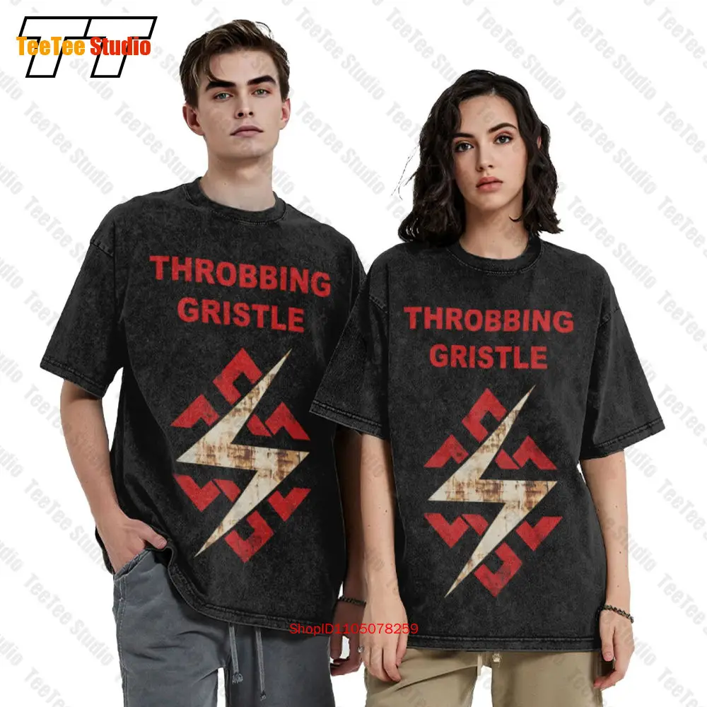 Throbbing Gristle Throbbing Gristle Flash Knot Logo Vintage Oversized T-Shirt V66N