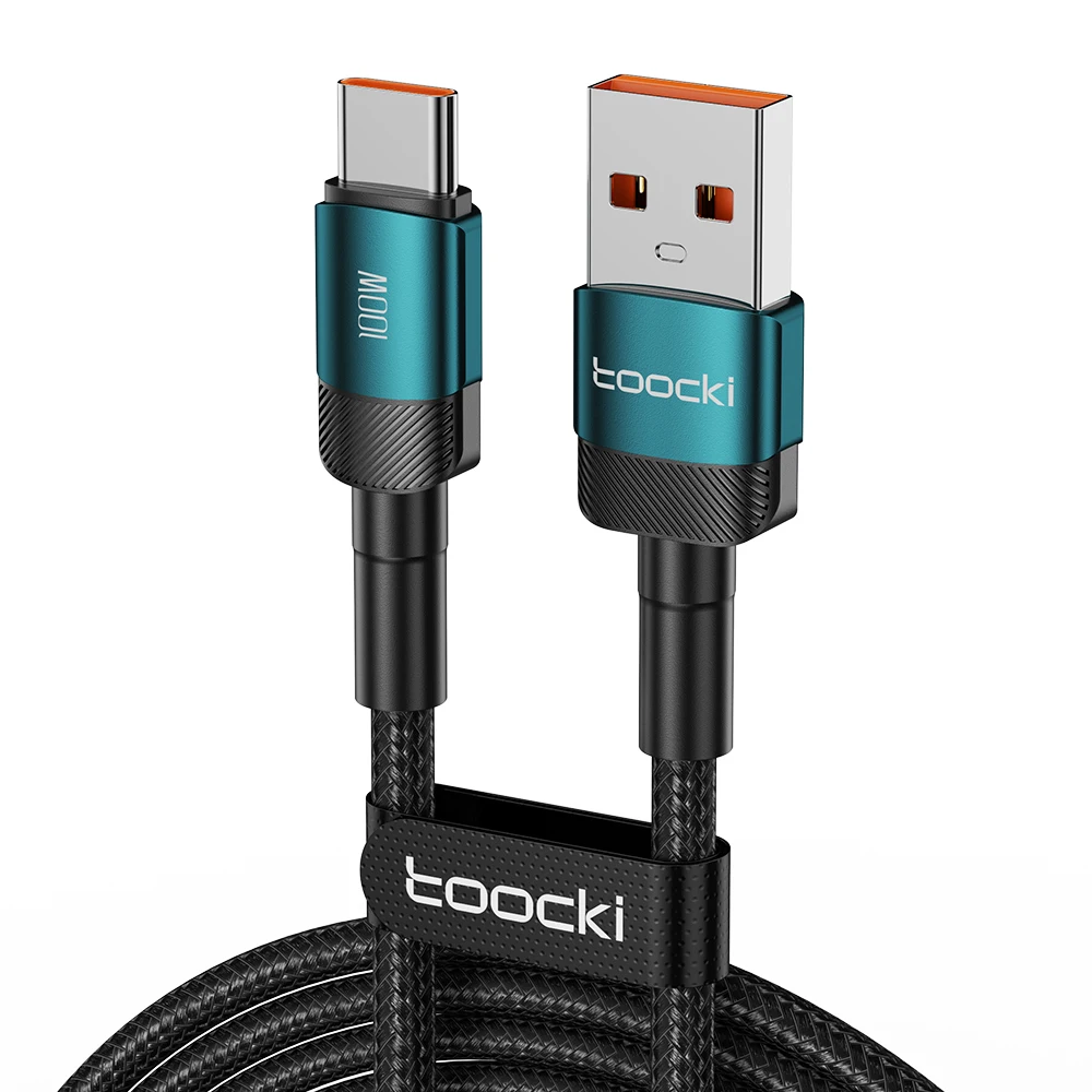 Toocki 100W 6A USB Type C Fast Charging Data USB C Cable For Huawei Xiaomi Samsung oneplus USB A To Type C cabo