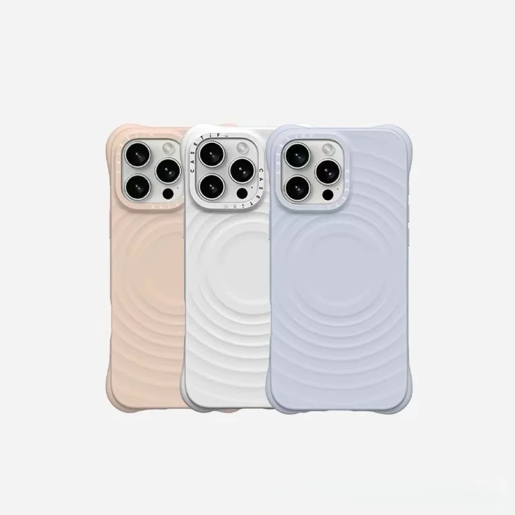 Capa magnética para iPhone 16 Pro Max Capa de silicone líquido com relevo 3D estilo celebridade capa à prova de choque para iPhone 13-16