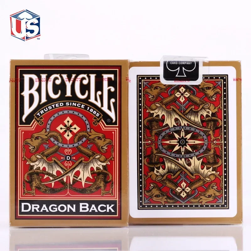 Bicycle Dragon Back Playing Cards Red Dragon Standard Poker Card Game Card Magic Magicians Prop Accessory USPCC