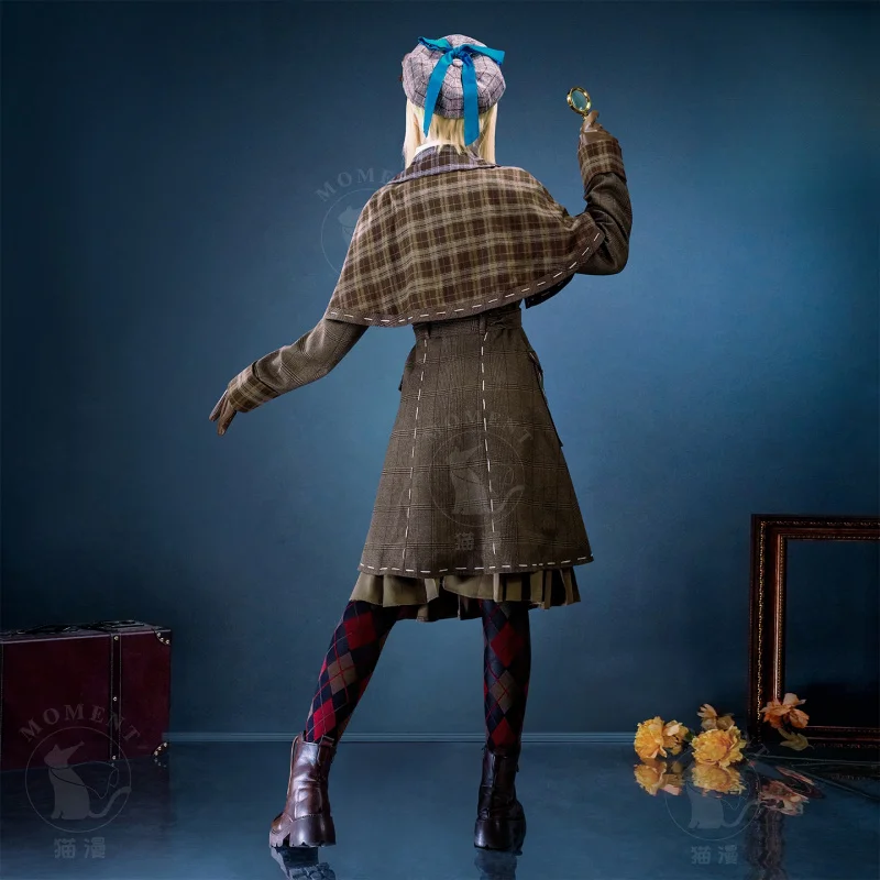 ملكة جمال الحقيقة البستاني إيما وودز تأثيري الهوية V زي مجموعة كاملة موحدة الدعائم اكسسوارات النساء حفلة كرنفال الهالوين