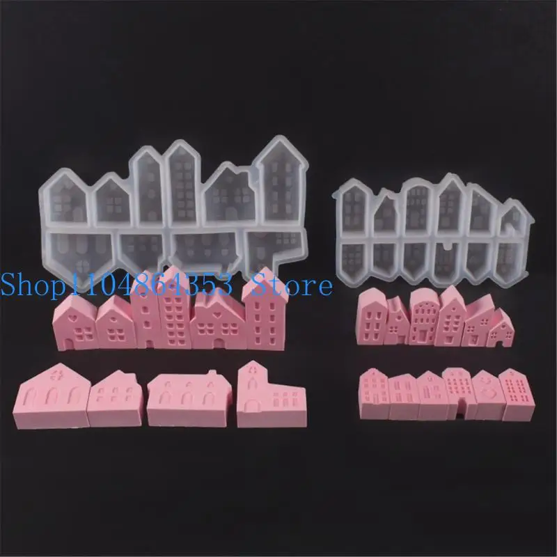 652F قوالب منزل سيليكون قوية إكسسوار منزلي لإنشاء سلسلة مفاتيح أنيقة مجموعة أنيقة لهدايا المجوهرات المخصصة