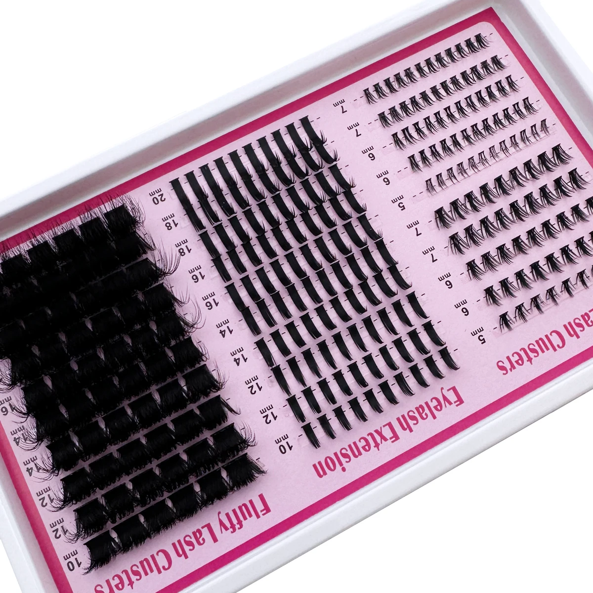 4-in-1 Wimperncluster 200D-60D Lang 6-20mm Wimpernspitzen Untere Wimpern Wiederverwendbar Untere DIY Spiky Wimpernverlängerung Manga-Cluster – Detail 5