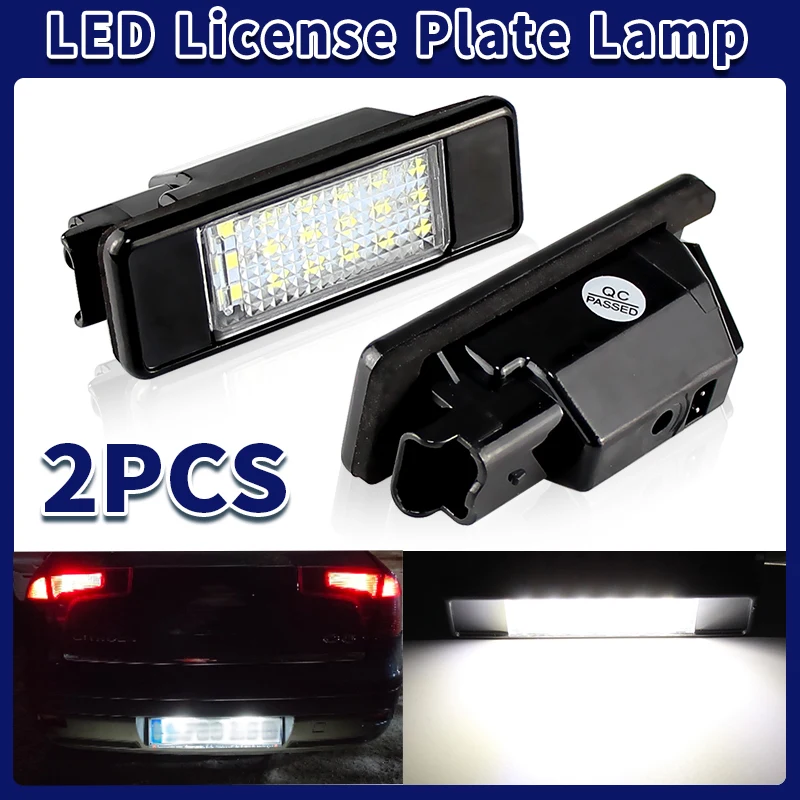For Peugeot 106 1007 207CC 307 308 3008 406 508 607 No Error LED Number License Plate Lights White For Citroën C2 C3 C5 C5 C6 C8