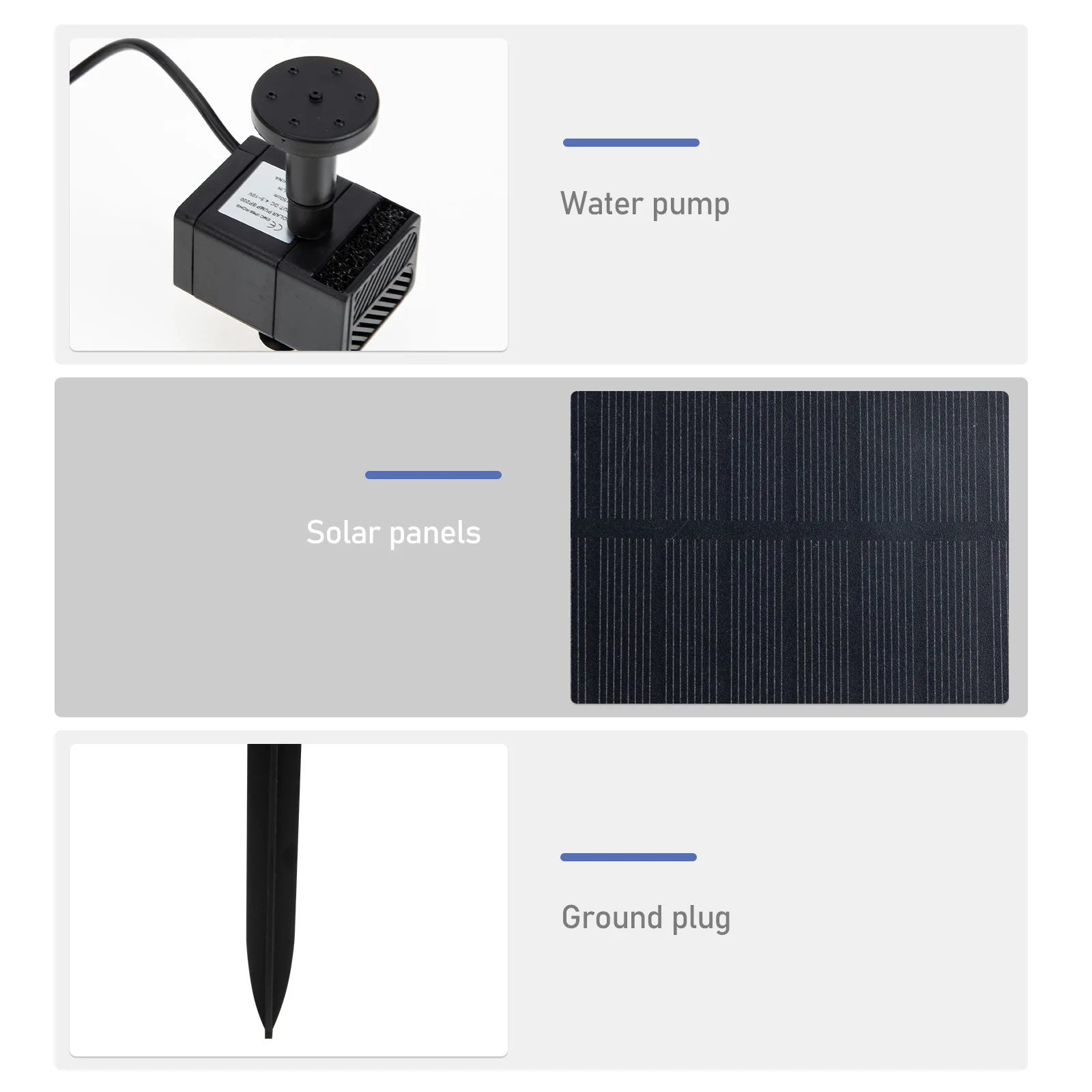 

1 set 1 Set Solar Water Fountain Pump Outdoor Floating Fountain For Garden Pond Bird Bath Solar Powered Water Pump Set
