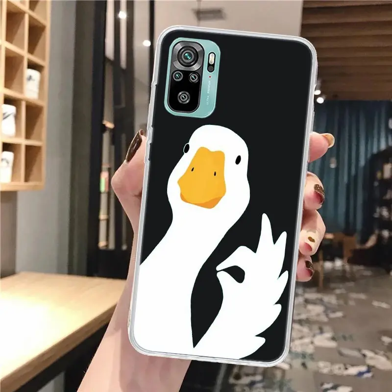 Cartoon Duck Goose Game Soft Phone Case For Xiaomi Redmi 10 10A 10C 9 9A 9C 9T 12 12C 8 8A 7 7A 6 6A S2 K20 K40 Pro 10X K30 Coqu