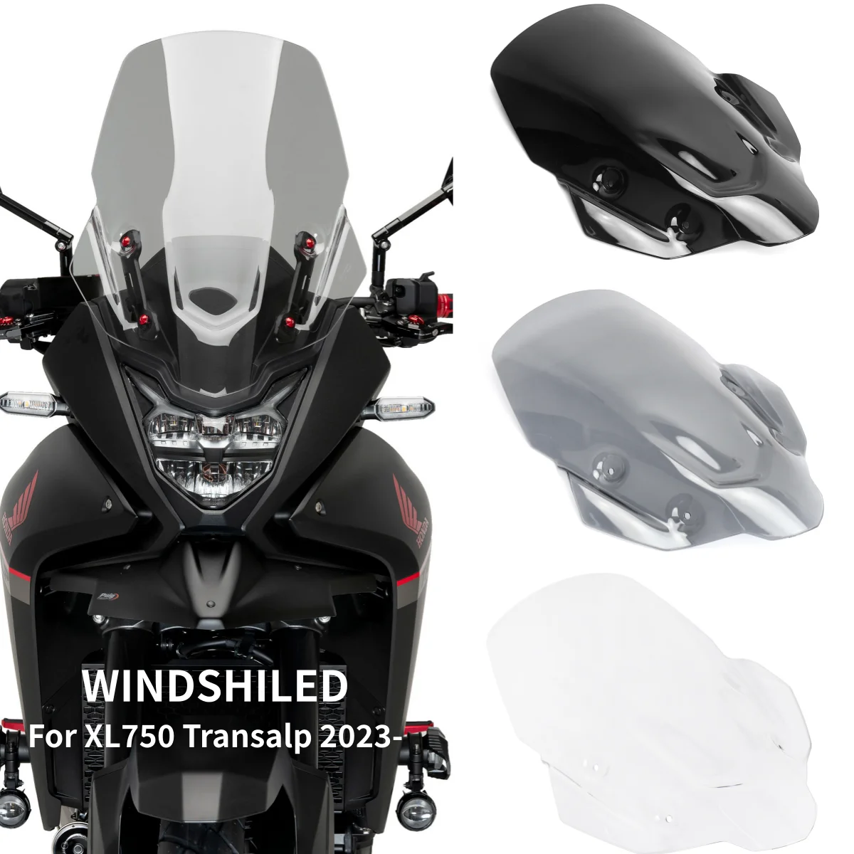 

Motorcycle Accessories Wind Deflectors Visor For Honda XL750 Transalp XL 750 TRANSALP 2023 2024 Windscreen Windshield 3 Color