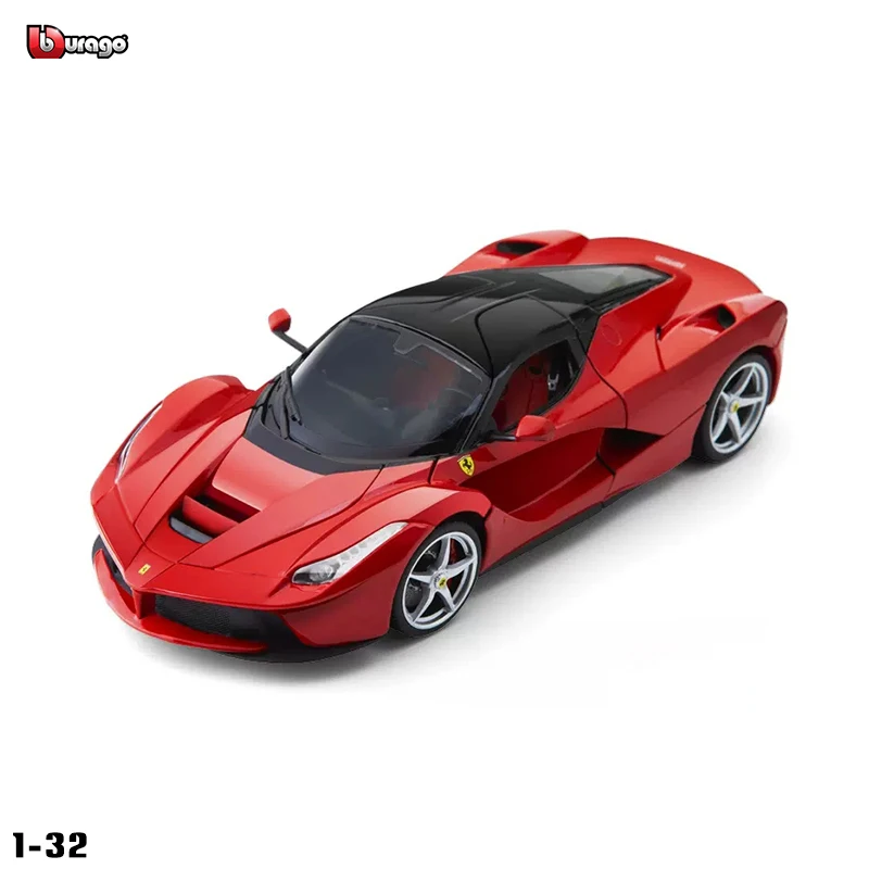 Bburago 1:32 New Style Ferrari Laferrari Sound And Light Alloy Luxury Vehicle Diecast Pull Back Car Model Collection Gift