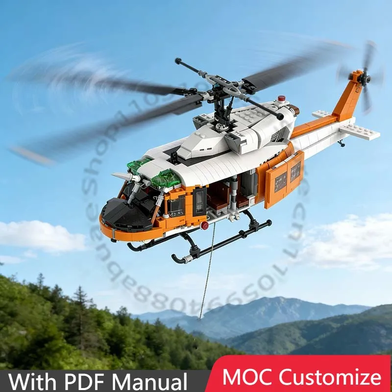 1101PCs Large Military-Style Helicopter, Complex Building Block Model Customize Modular Design Premium Gift for Adult Collectors