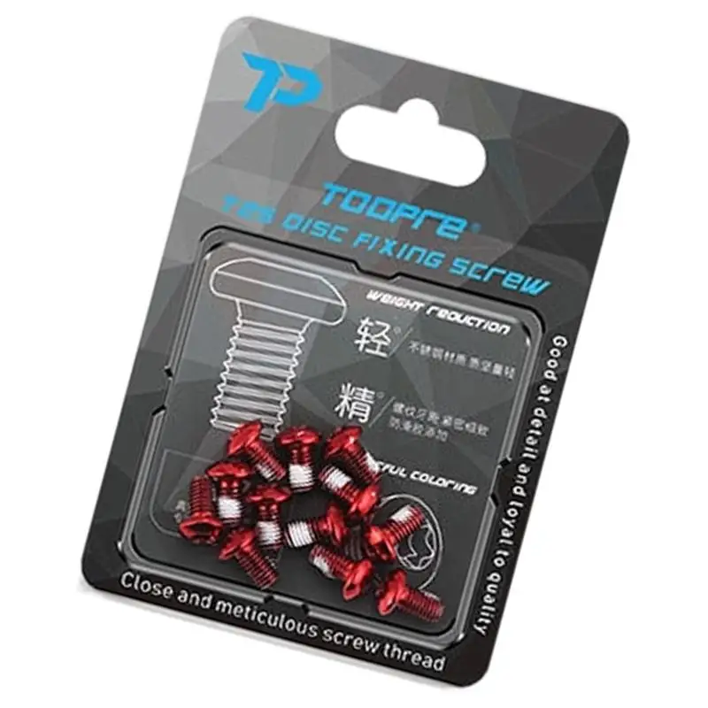 652F Set Of 12 Upgrades Metal T25 Screws 10Mm Suitable for Bike Disc Rotors