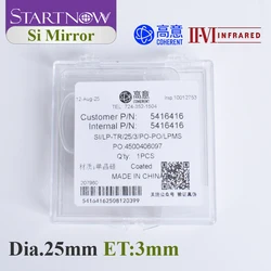 II-VI INFRARED Lens Laser Mirror Si Reflective 20mm 25 Thickness 3mm Co2 Laser Reflector For CO2 100W Cutting Engraving Machine