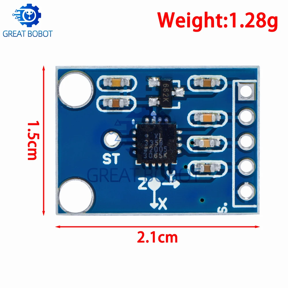 BS GY - 61 ADXL335 3 - Axis Analog Accelerometer - Angular Transducer with 3V - 5V Voltage Range