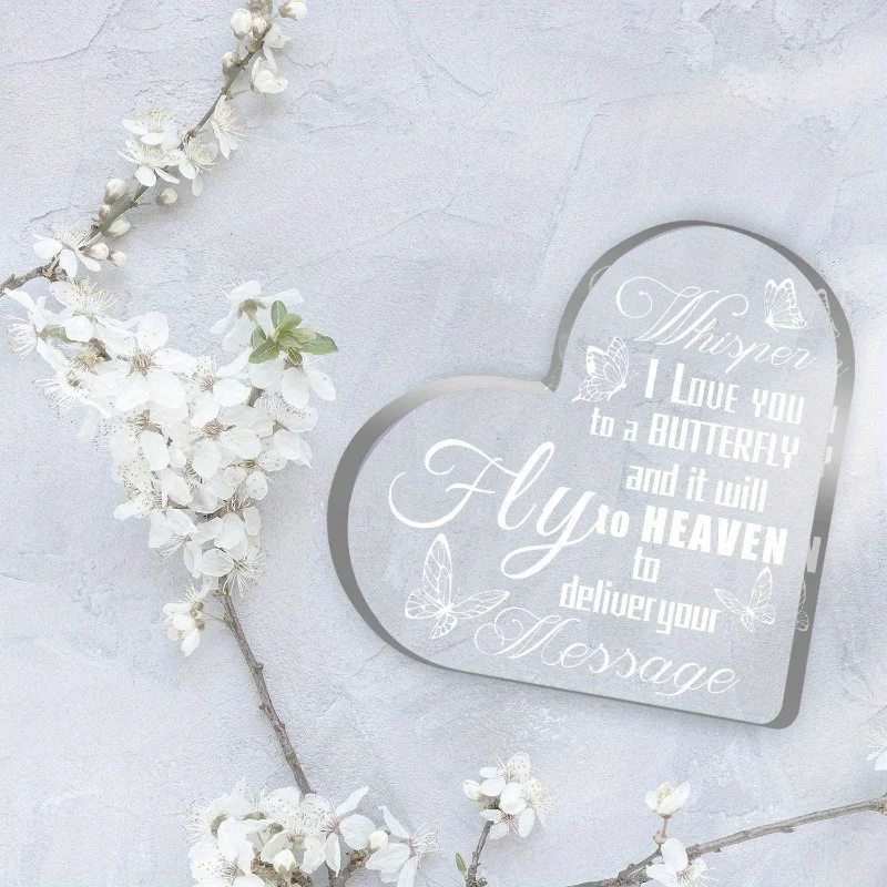 Мемориальное сердце «Бабочка Шепот» — подарок сочувствия с помощью фотографической утилиты для потери любимого ребенка