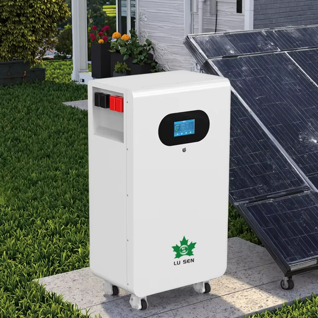 

Hybrid 15kWh Floor standing battery with pulley 51.2V 300Ah Energy Storage 3.2V Lifepo4 Cell IP55 Battery Pack