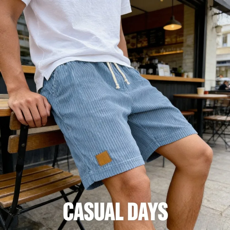 

Мужские вельветовые шорты 2026: Новинка, ретро-стиль, вышивка, логотип, на шнурке, повседневные, пляжные, винтажные, комфортные, для ежедневного образа