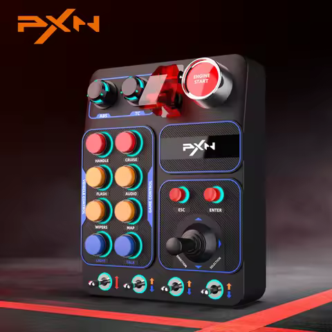 PXN CB1 Simulator Race Central Control Box Multifunctional Keys Control Box RGB For EURO Truck Simulator Racing Game Custom PC