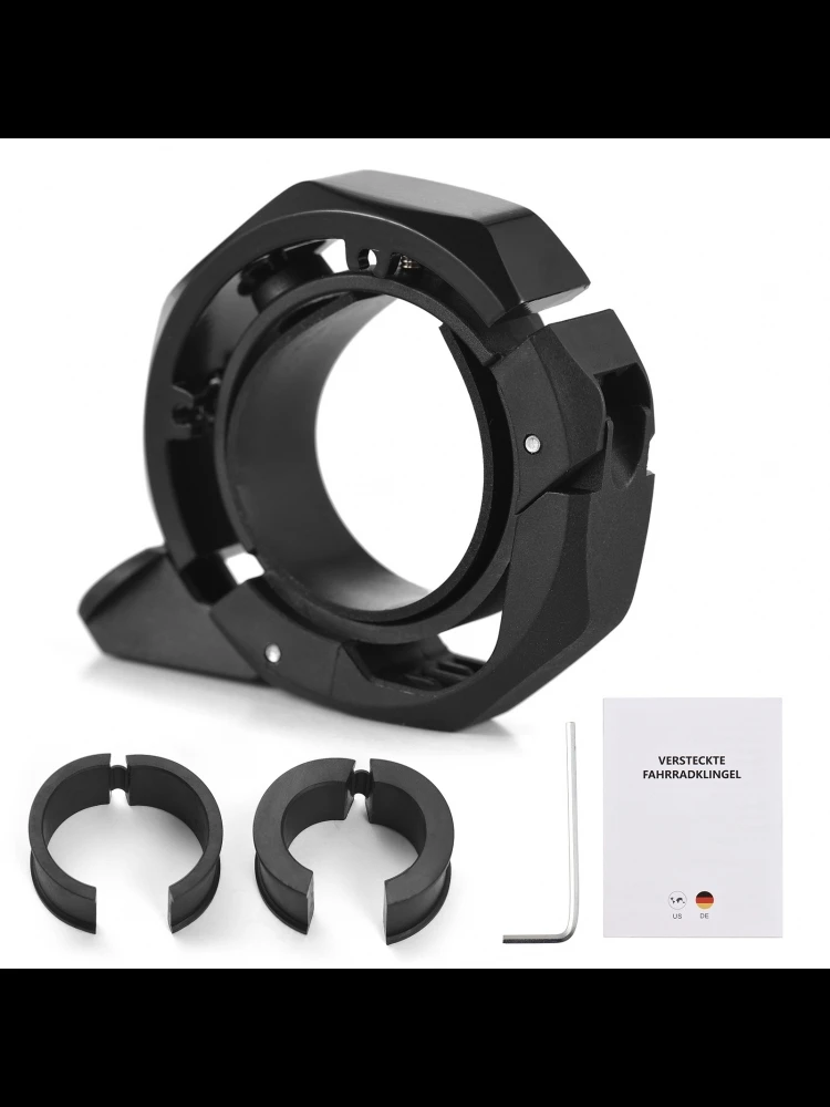 AliExpress NONE Bike Bell Aluminum Alloy Compact Cycling Ring Bell with Adjustable Adapter for 22.2mm‑31.8mm Handlebar