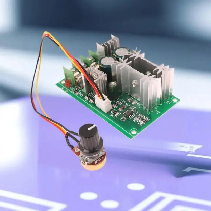 High Power 20A PWM Motor Speed Controller Set, DC10-60V Current Regulator for Speed Control on 12V 24V 36V 48V DC Motors