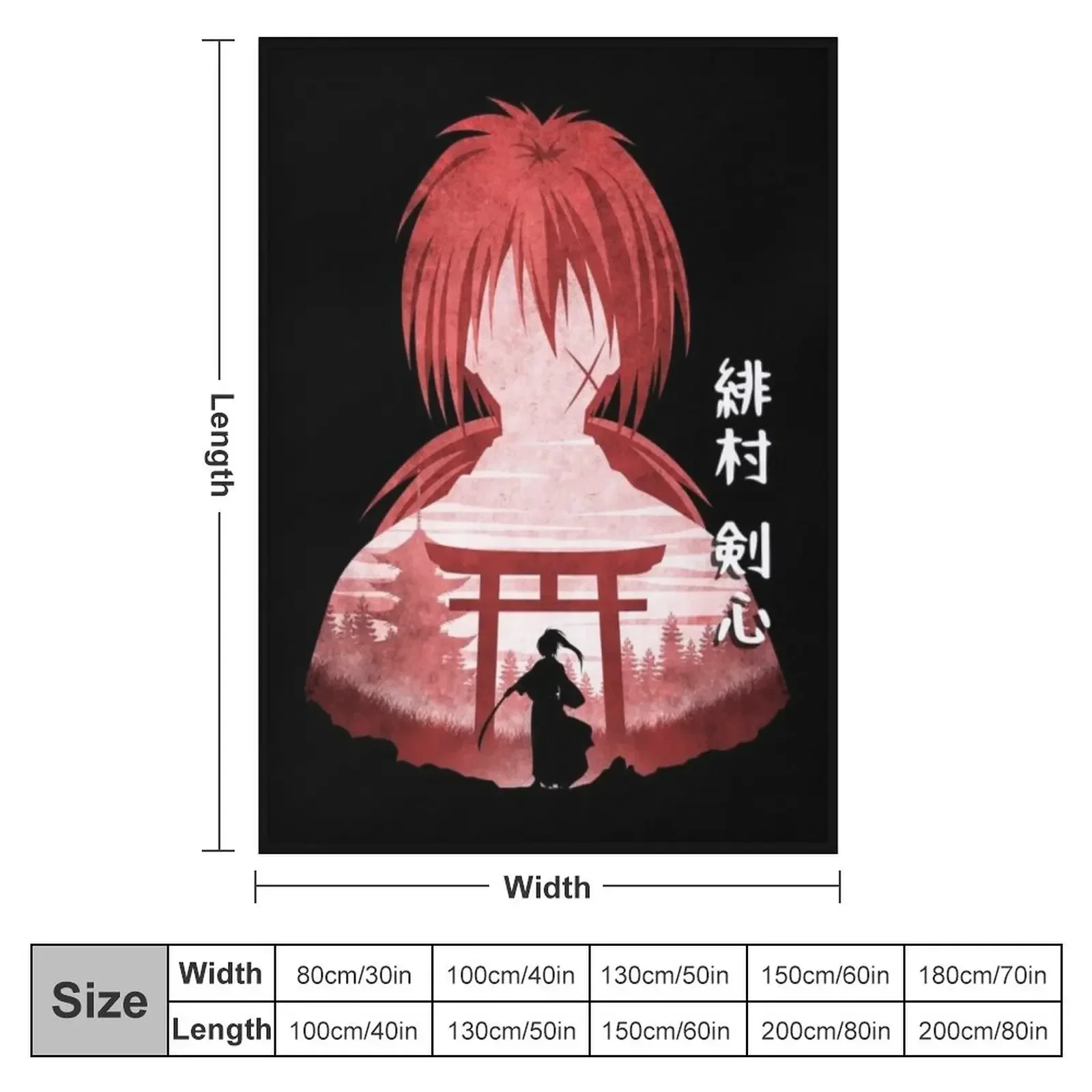 Kenshin Himura Throw Blanket Decorative Sofas Camping Picnic Thin Blankets